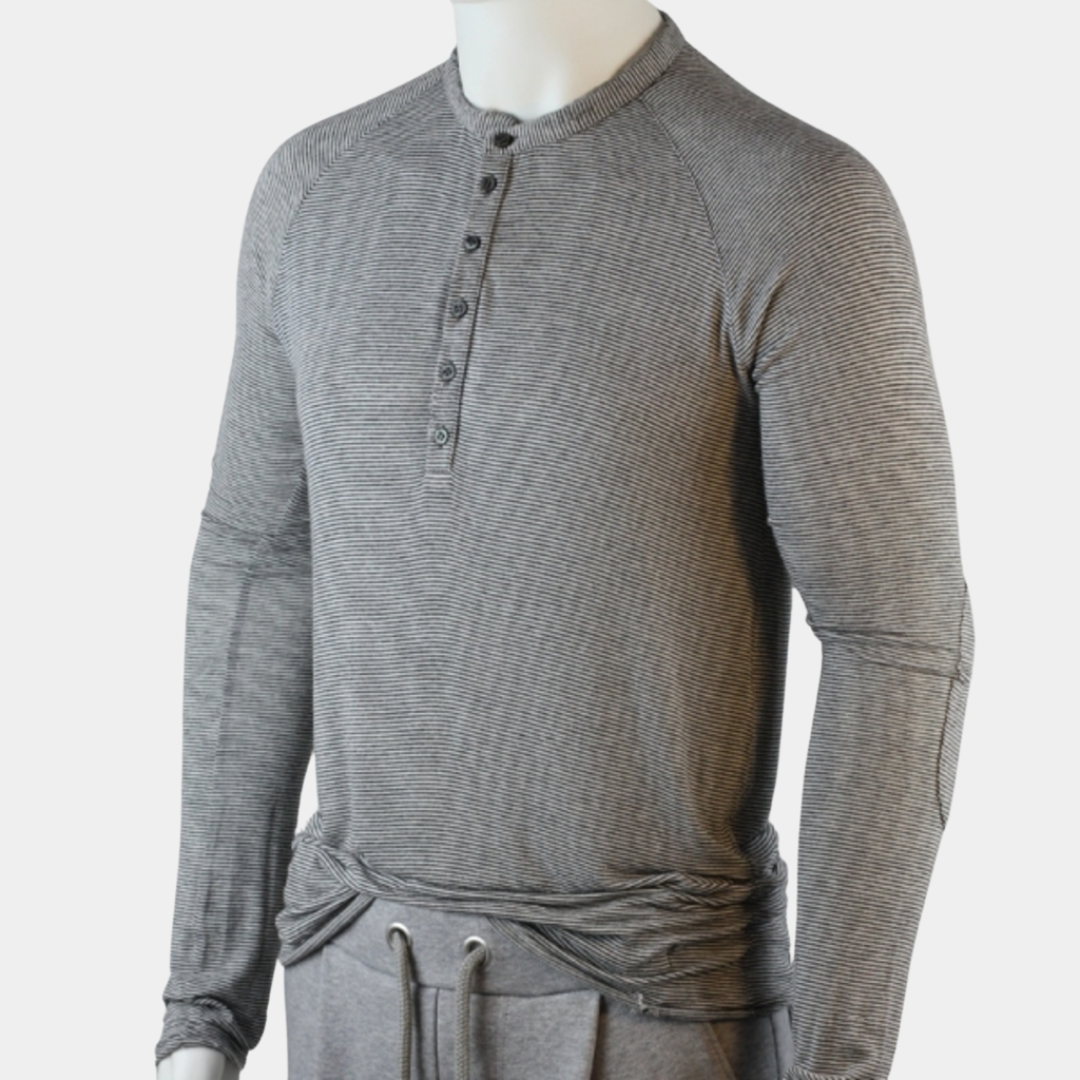 SLIM-FIT Longsleeve Gestreift | Knopfleiste| PUTTMEISTER
