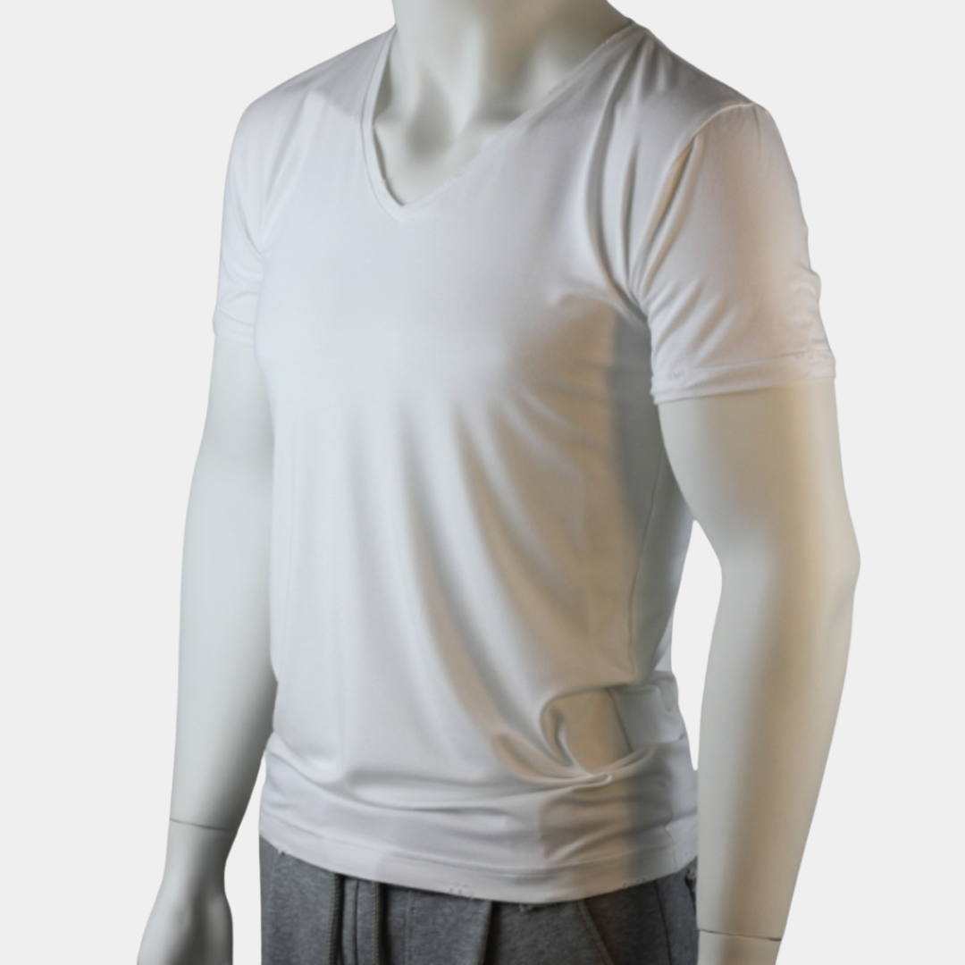 SLIM-FIT V-neck T-Shirt Weiß | PUTTMEISTER