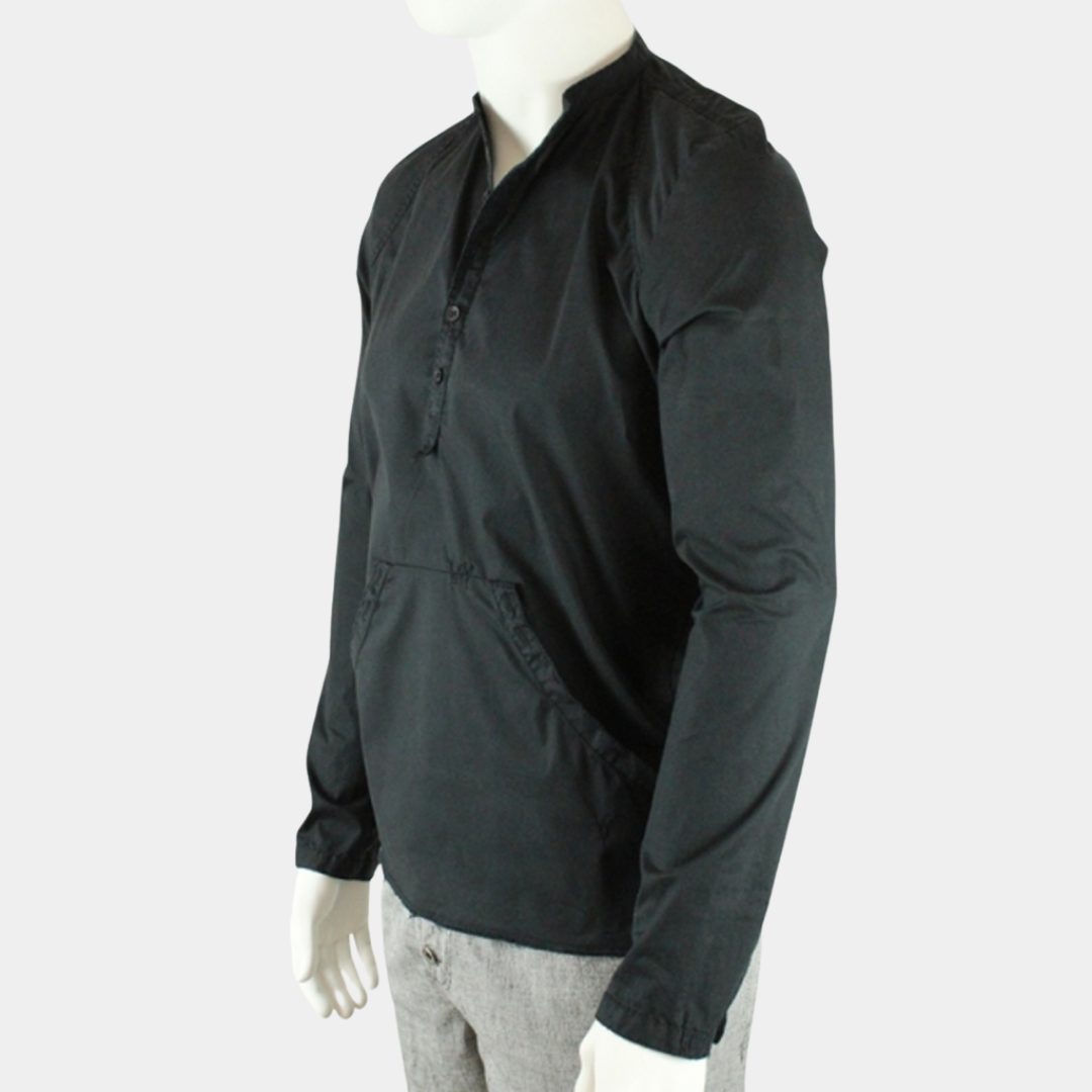SLIM-FIT Hemd | Kangaroo Schwarz Druck | PUTTMEISTER