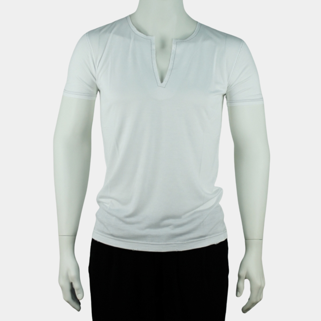 SLIM-FIT T-Shirt | Auschnitt Weiß | PUTTMEISTER