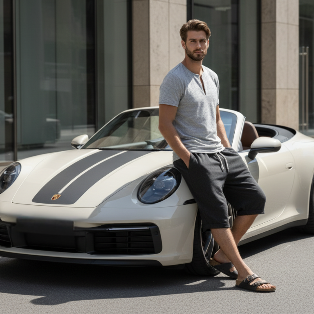 SLIM-FIT T-Shirt | light gray striped | PUTTMEISTER