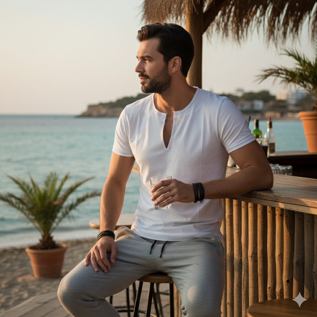 SLIM-FIT T-Shirt | White Neckline | PUTTMEISTER