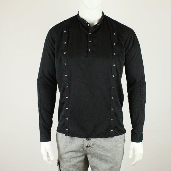 SLIM-FIT 3-Plackets Hemd Schwarz | PUTTMEISTER