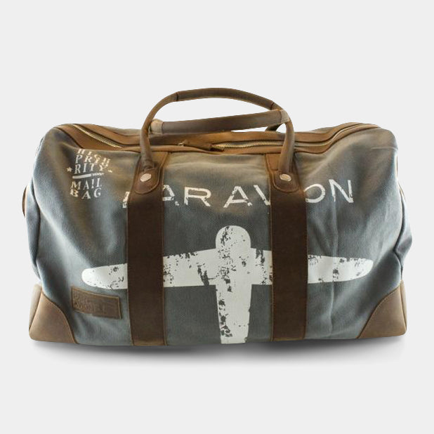 Weekender Leder|Canvas - Flugmotiv