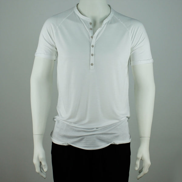 SLIM-FIT T-Shirt | Knopfleiste Weiss | PUTTMEISTER