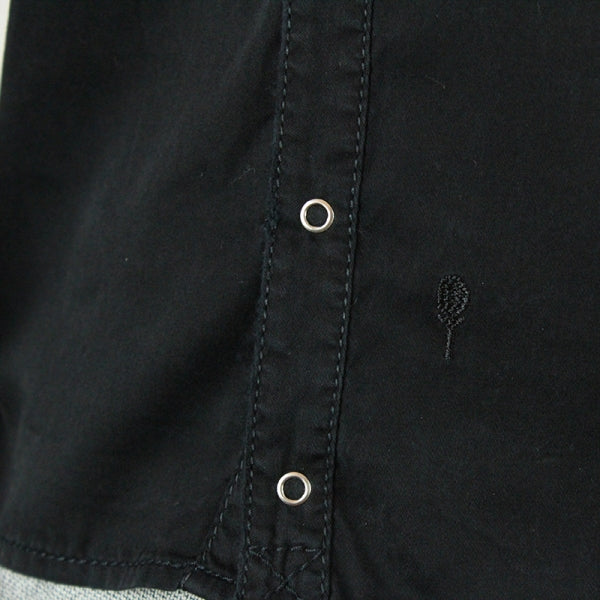 SLIM-FIT 3-Plackets Hemd Schwarz | PUTTMEISTER