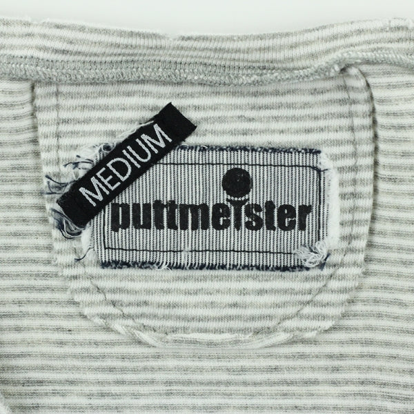 SLIM-FIT V-neck T-Shirt hell gestreift | PUTTMEISTER