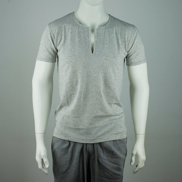 SLIM-FIT T-Shirt | hellgrau gestreift | PUTTMEISTER