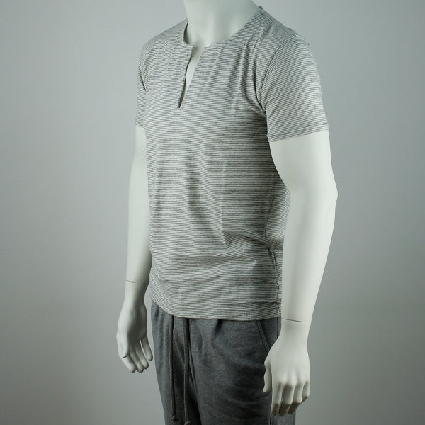 SLIM-FIT T-Shirt | hellgrau gestreift | PUTTMEISTER