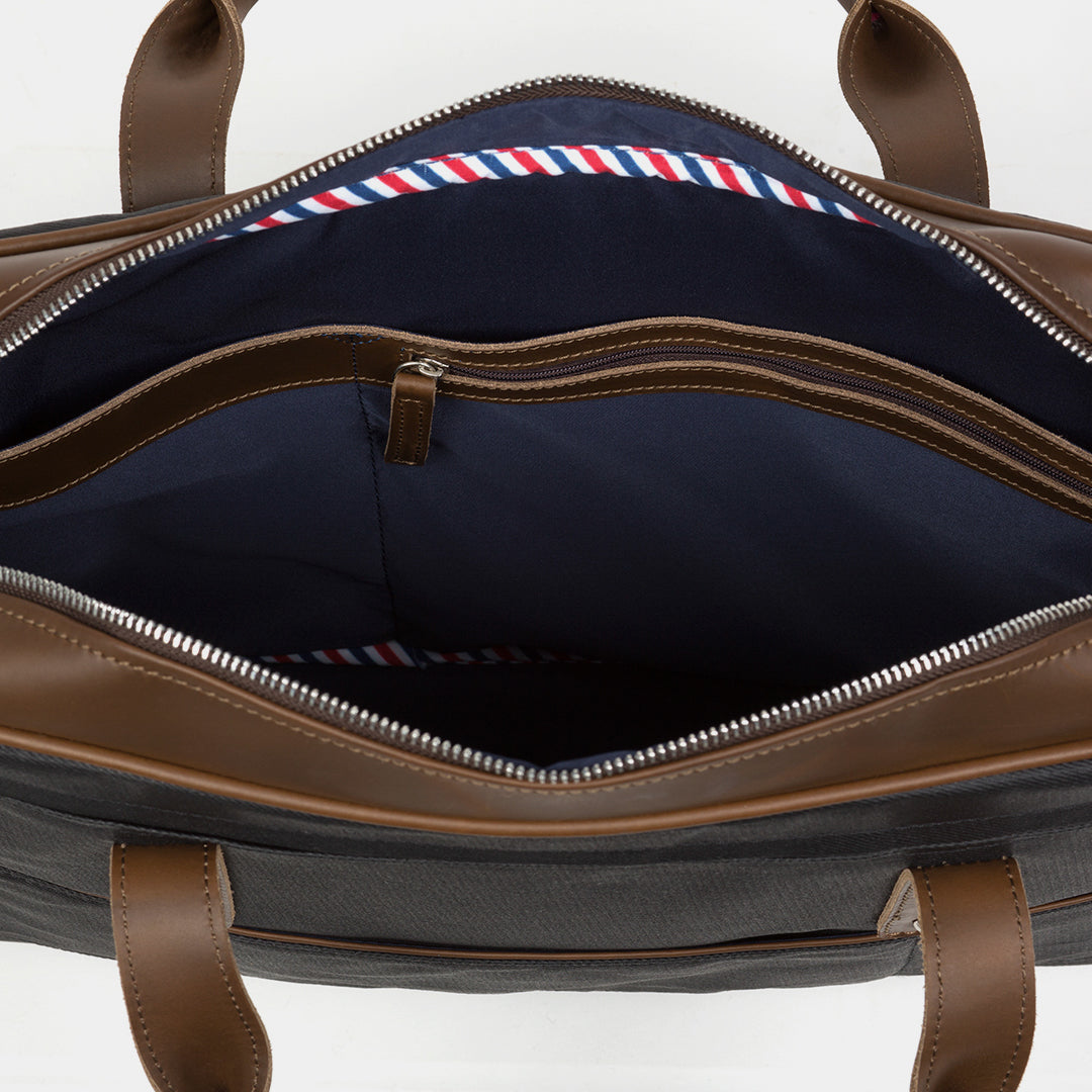 Umhängetasche Leder|Denim