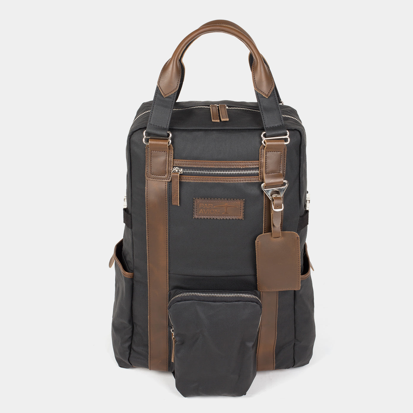 Backpack leather|denim