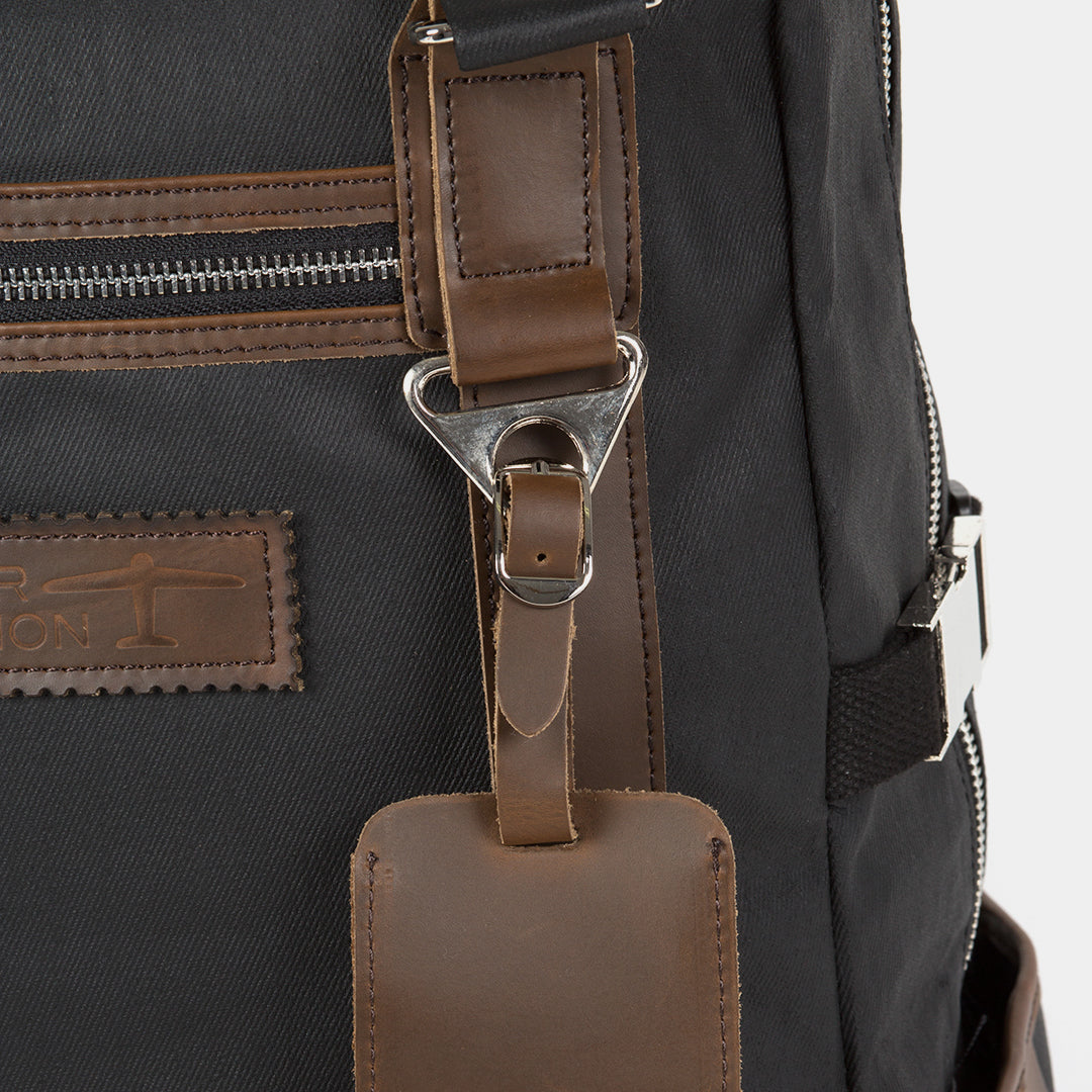 Backpack leather|denim
