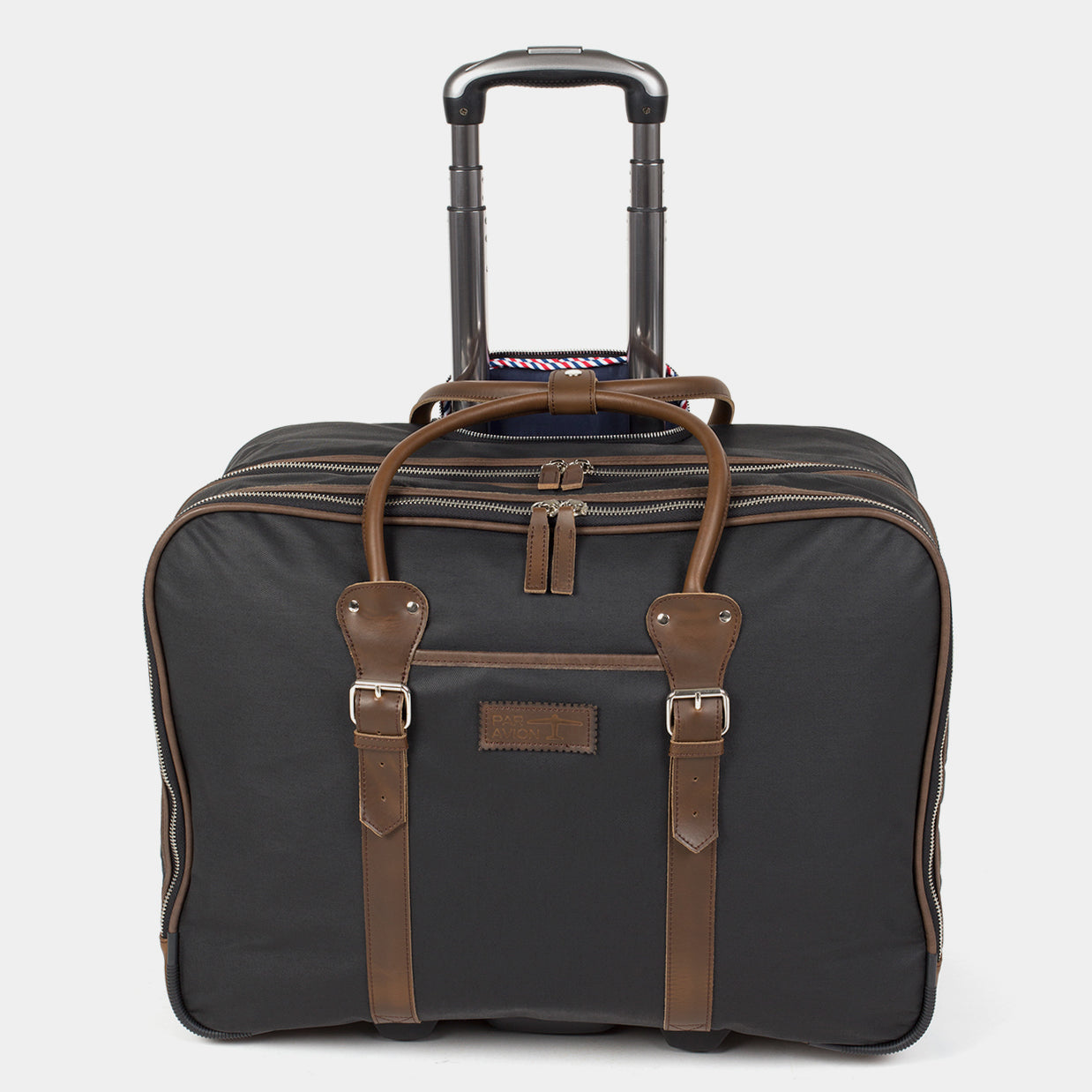 2-Rollen Trolley Leder|Denim
