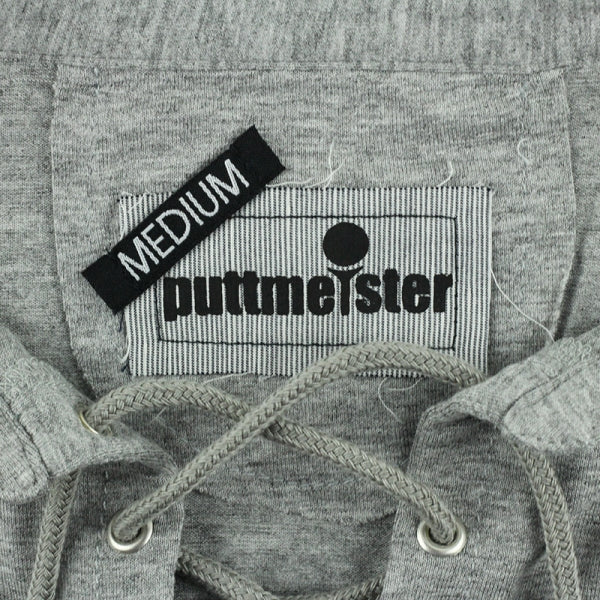 SLIM-FIT Longsleeve Grau meliert | Kordelausschnitt | PUTTMEISTER