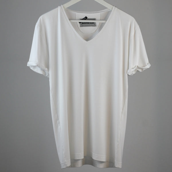 SLIM-FIT V-neck T-Shirt Weiß | PUTTMEISTER