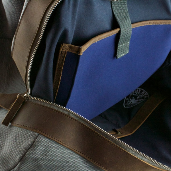 Weekender Leder|Canvas - Flugmotiv