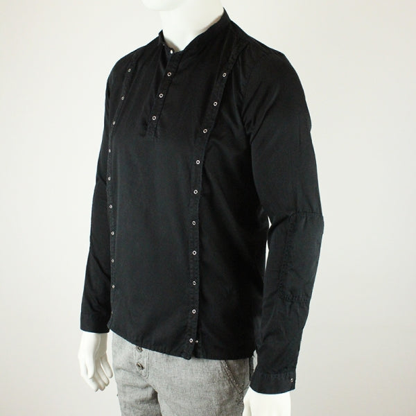 SLIM-FIT 3-Plackets Hemd Schwarz | PUTTMEISTER