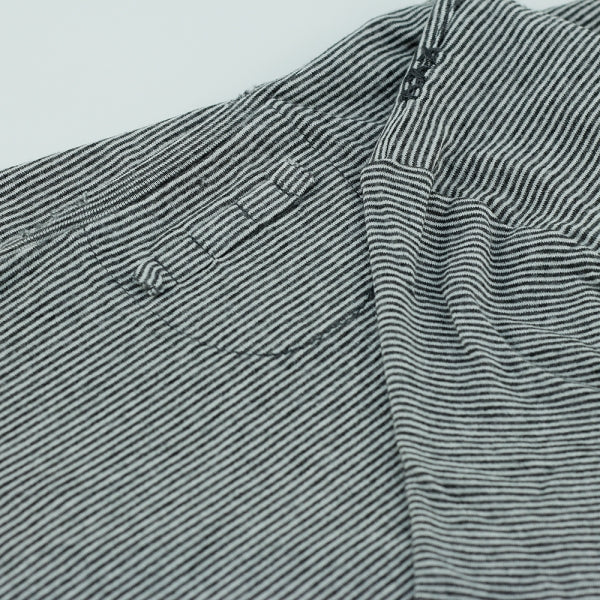 SLIM-FIT T-Shirt | V-neck dunkelgrau gestreift | PUTTMEISTER