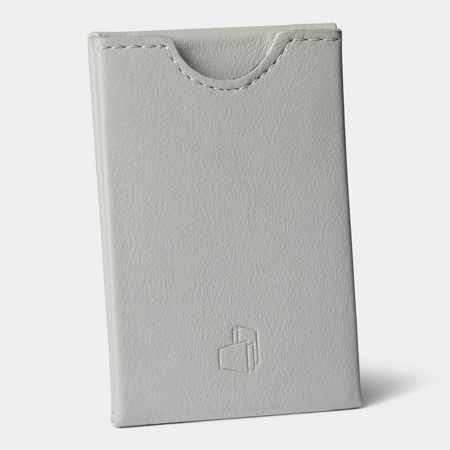 W4LLET | Kreditkarten Etui | Glattleder Platin | RFID-SCHUTZ