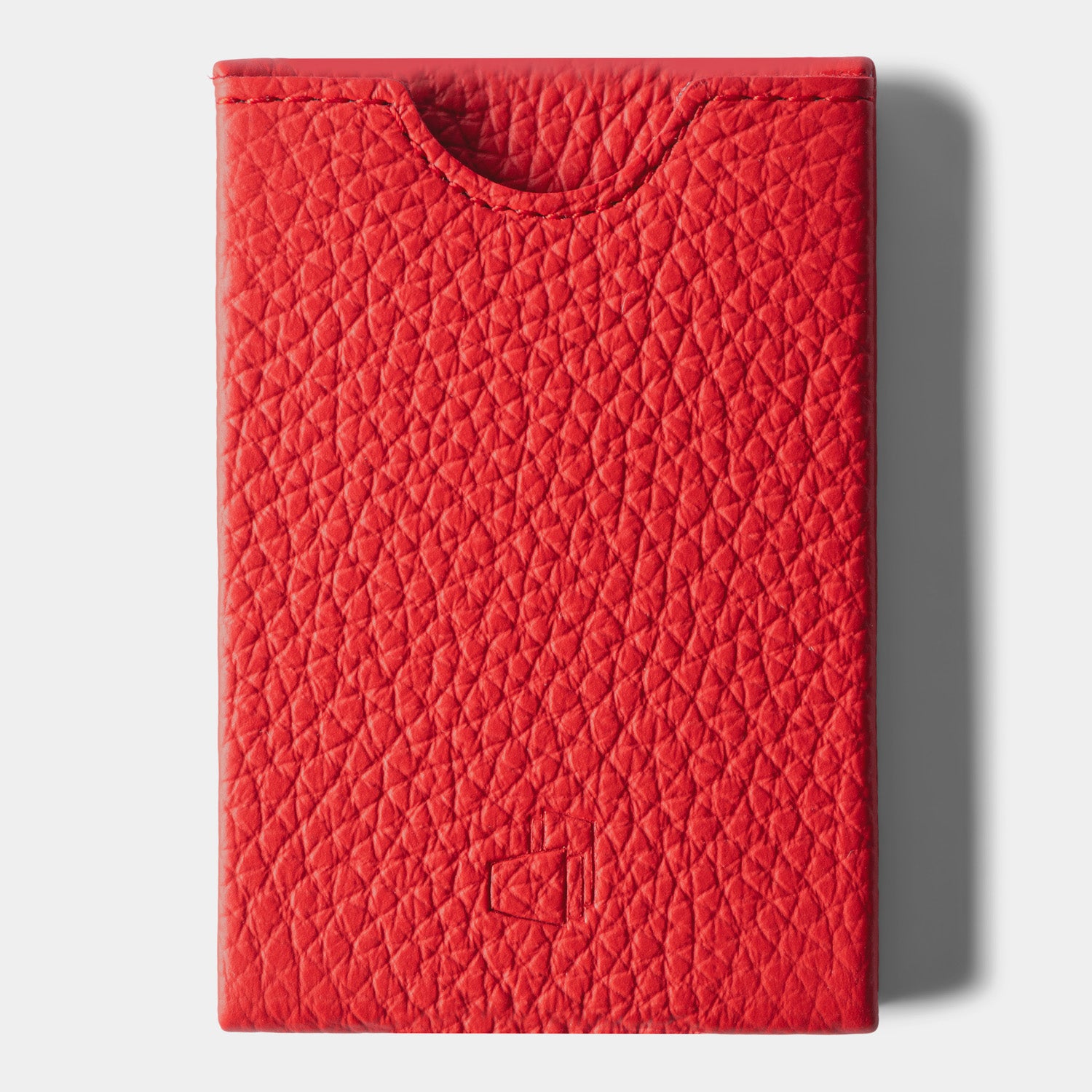 W4LLET | Kreditkarten Etui | Strukturleder Rot | RFID-SCHUTZ