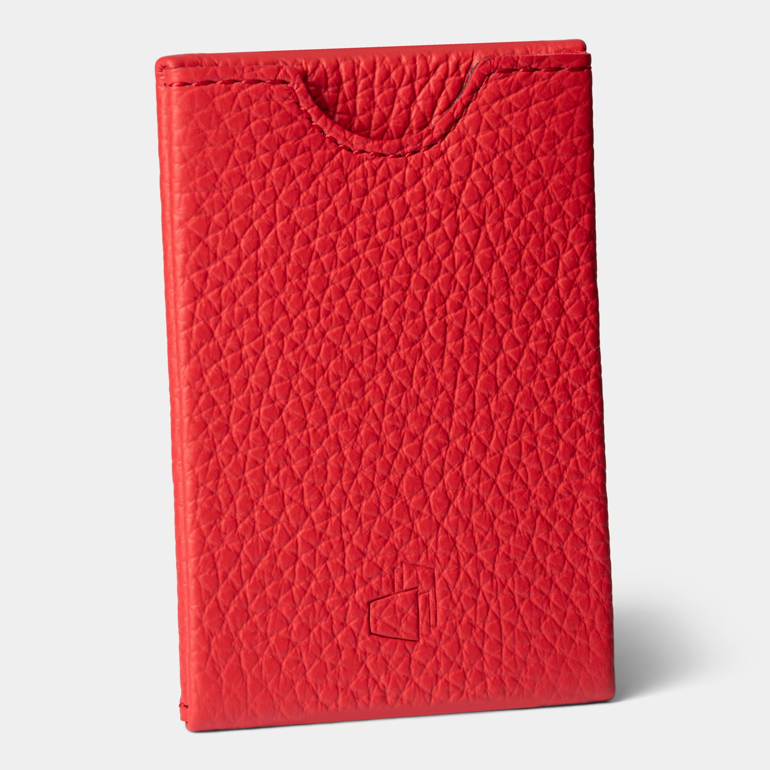 W4LLET | Kreditkarten Etui | Strukturleder Rot | RFID-SCHUTZ