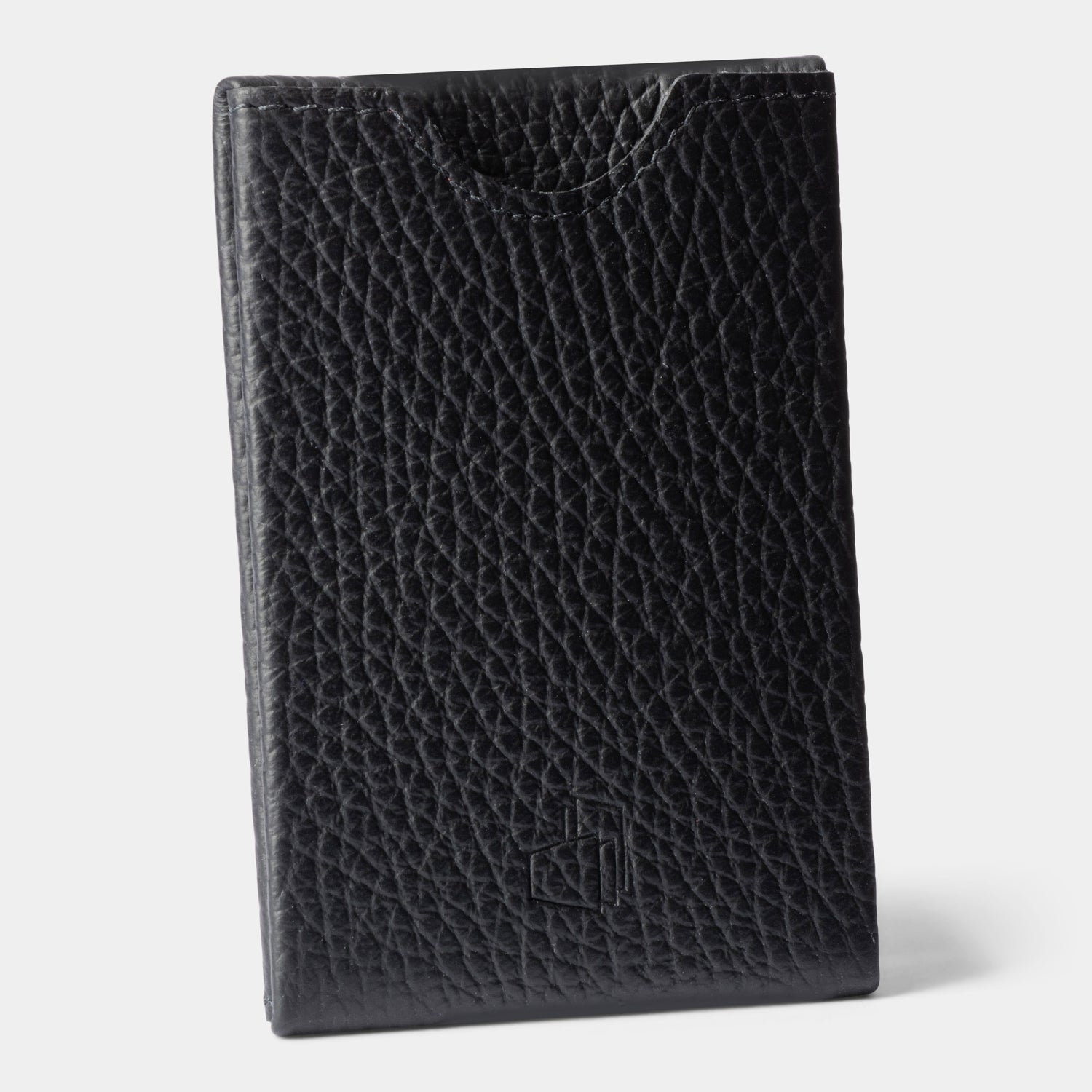 W4LLET | Kreditkarten Etui | Strukturleder Schwarz | RFID-SCHUTZ