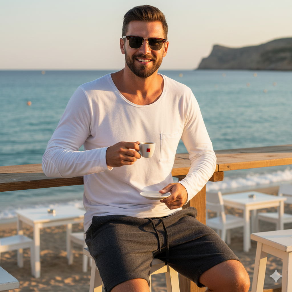 SLIM-FIT Longsleeve Weiß | Brusttasche | PUTTMEISTER