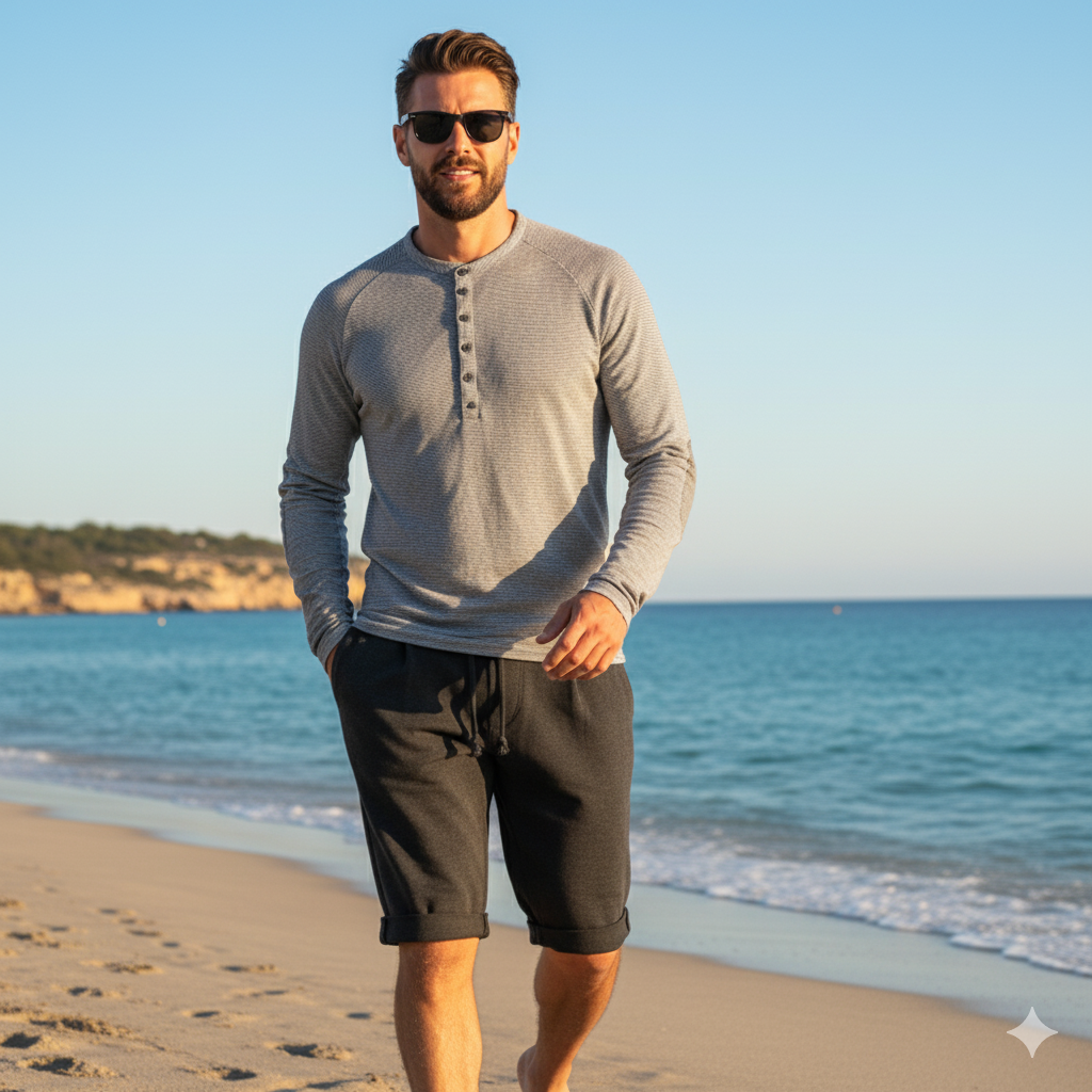 SLIM-FIT Longsleeve Gestreift | Knopfleiste| PUTTMEISTER