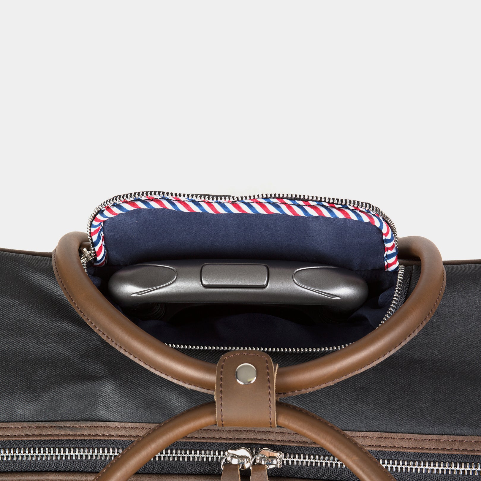 2-Rollen Trolley Leder|Denim