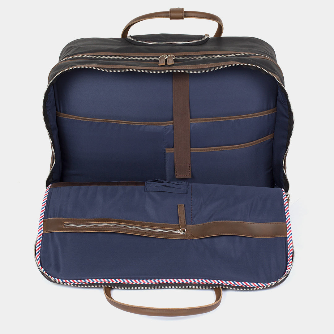 2-Rollen Trolley Leder|Denim